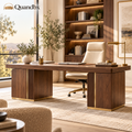 Quandbx™ Walnut-Tone Executive Desk