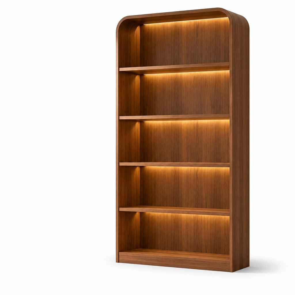 Quandbx™ Arched Wood Display Bookcase