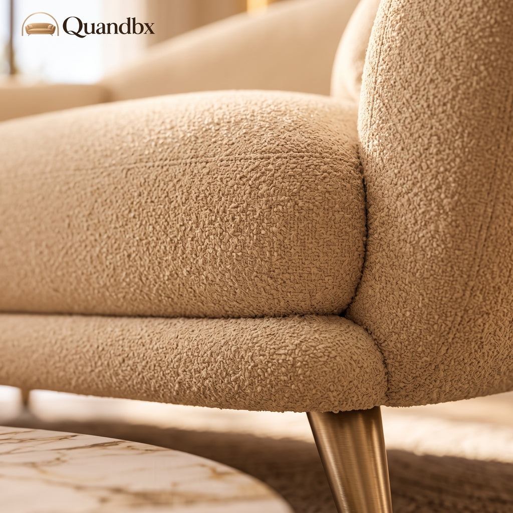 Quandbx™ Curved Upholstered Sofa