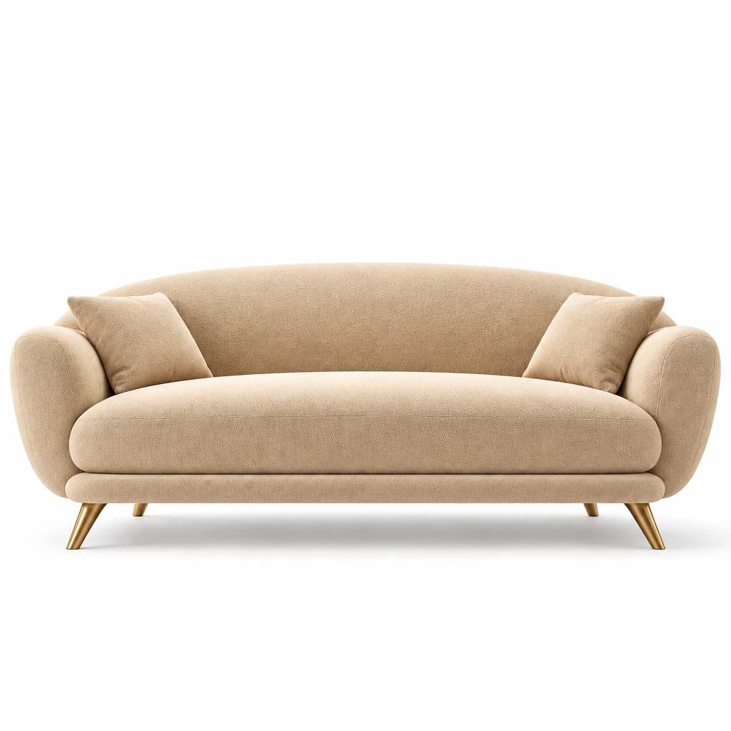 Quandbx™ Curved Upholstered Sofa