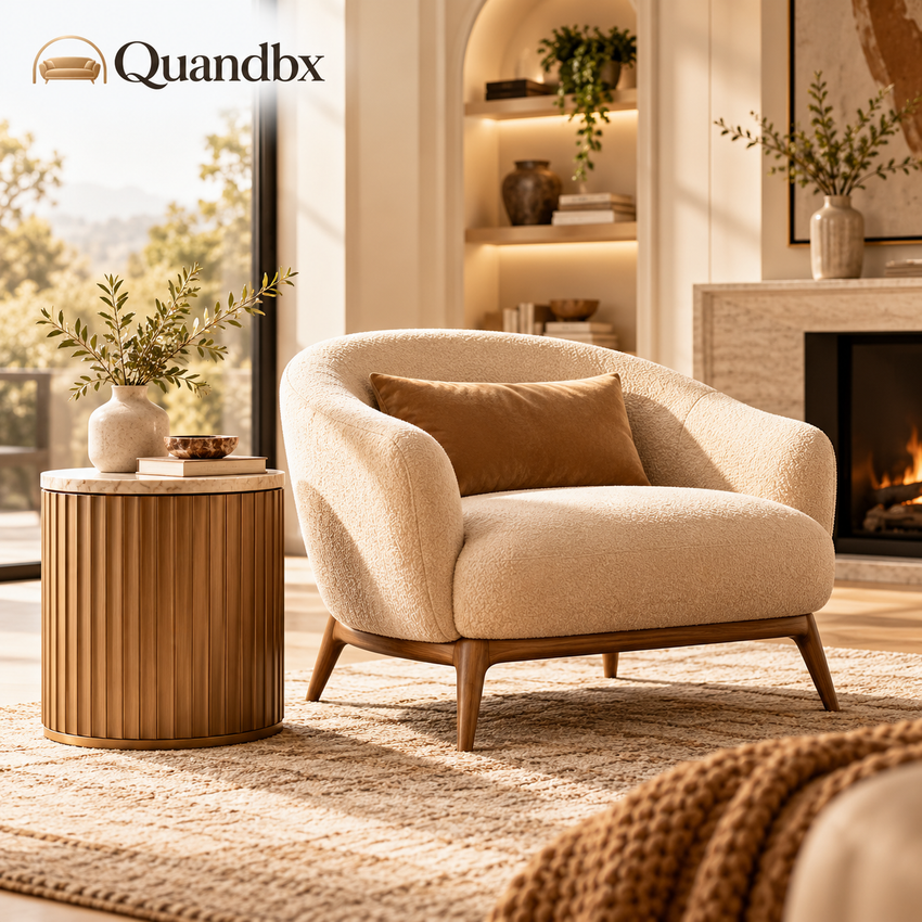 Quandbx™ Bouclé Accent Lounge Chair