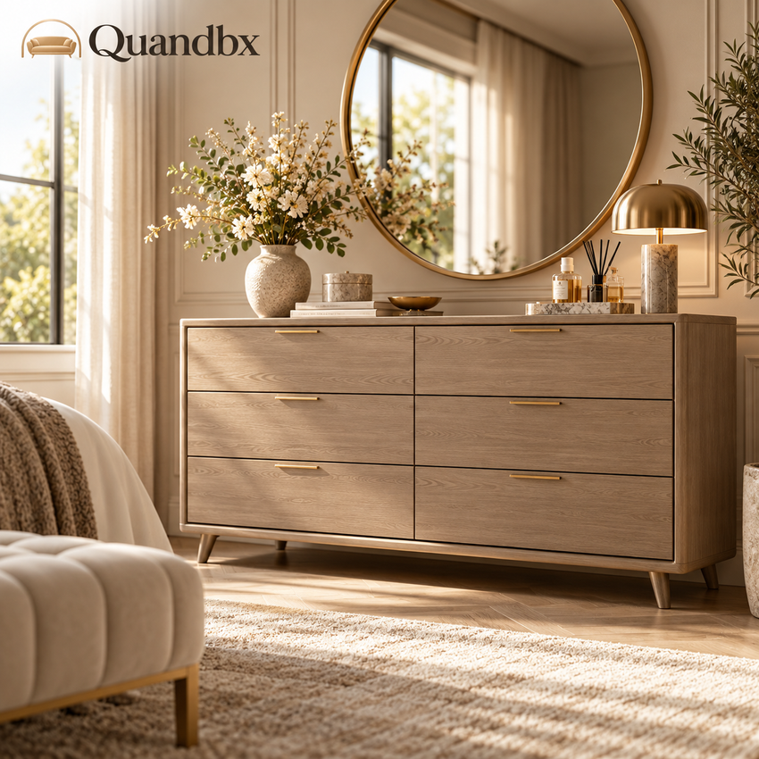 Quandbx™ Six-Drawer Wood Dresser