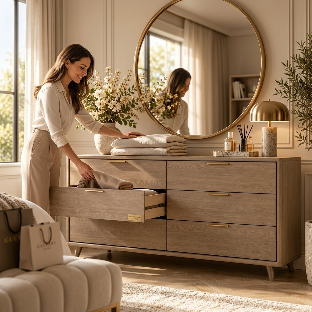 Quandbx™ Six-Drawer Wood Dresser