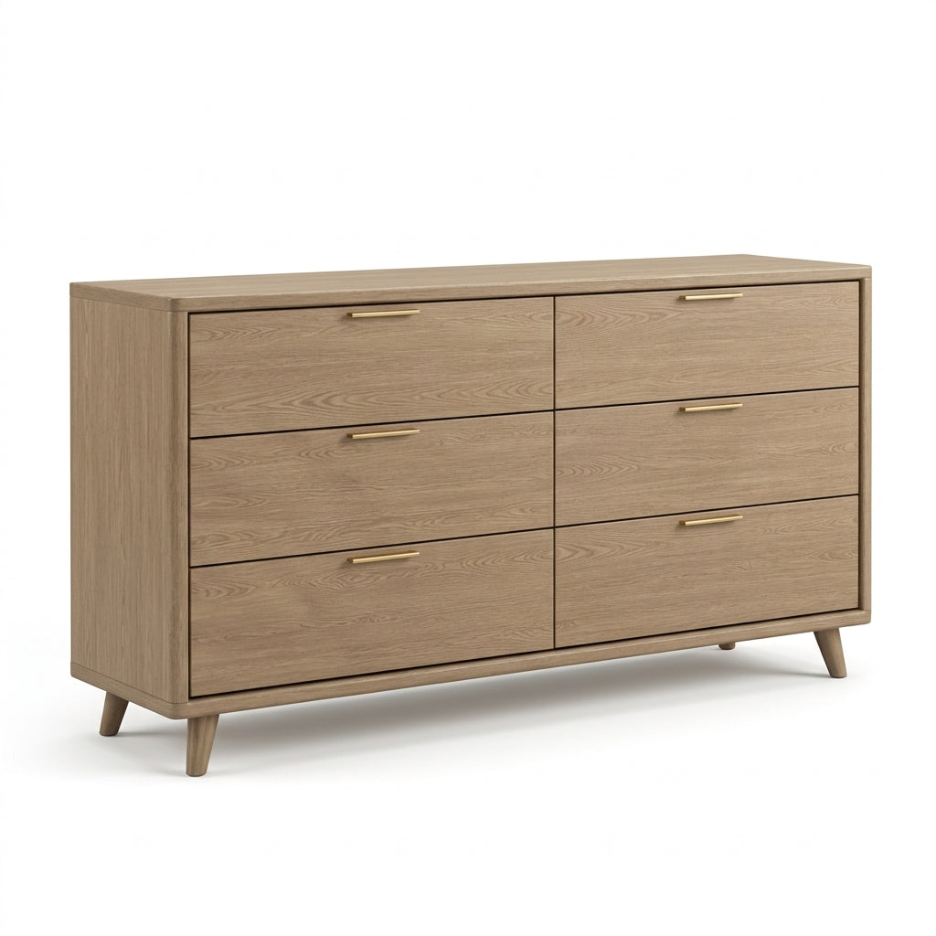 Quandbx™ Six-Drawer Wood Dresser